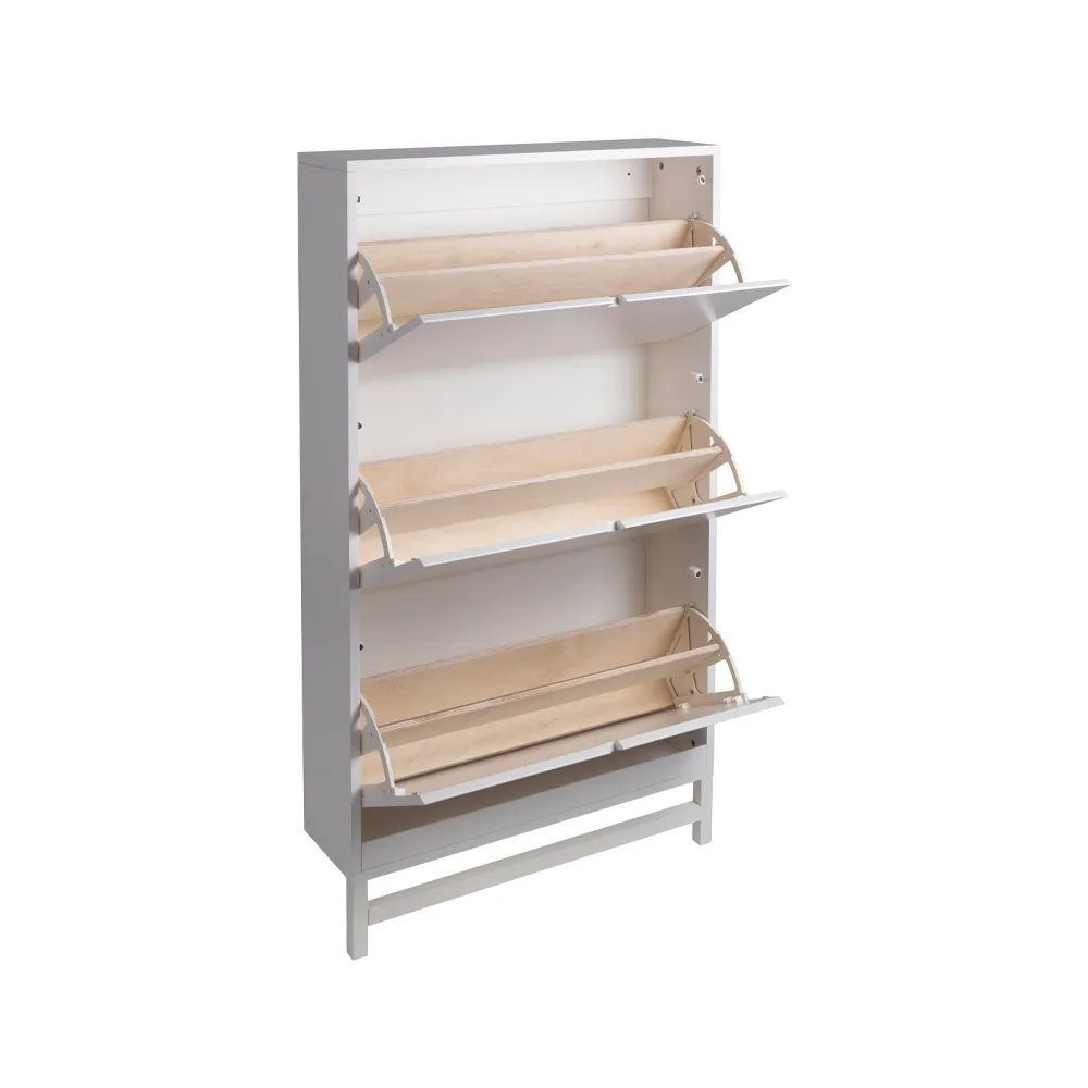 Falsterbo shoe storage, white, 3 compartment Mavis
