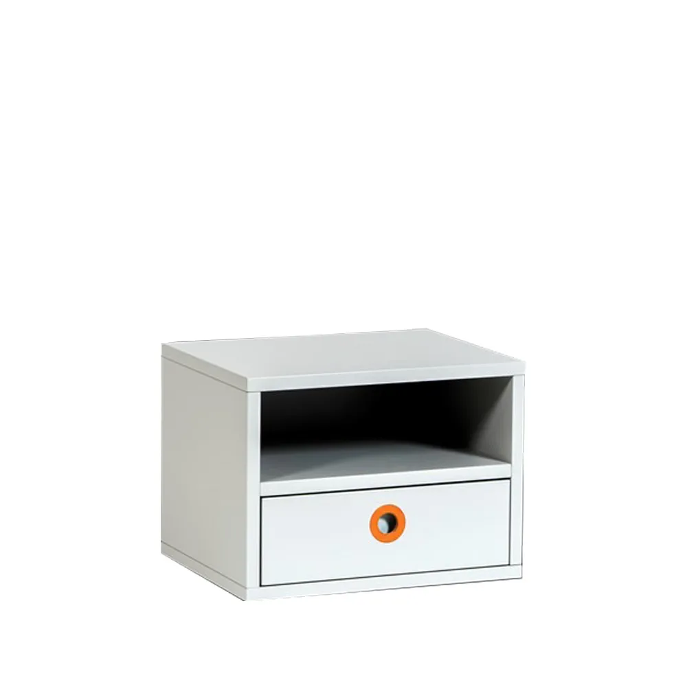 Höllviken bedside table wall-mounted, light gray, 1 drawer Mavis