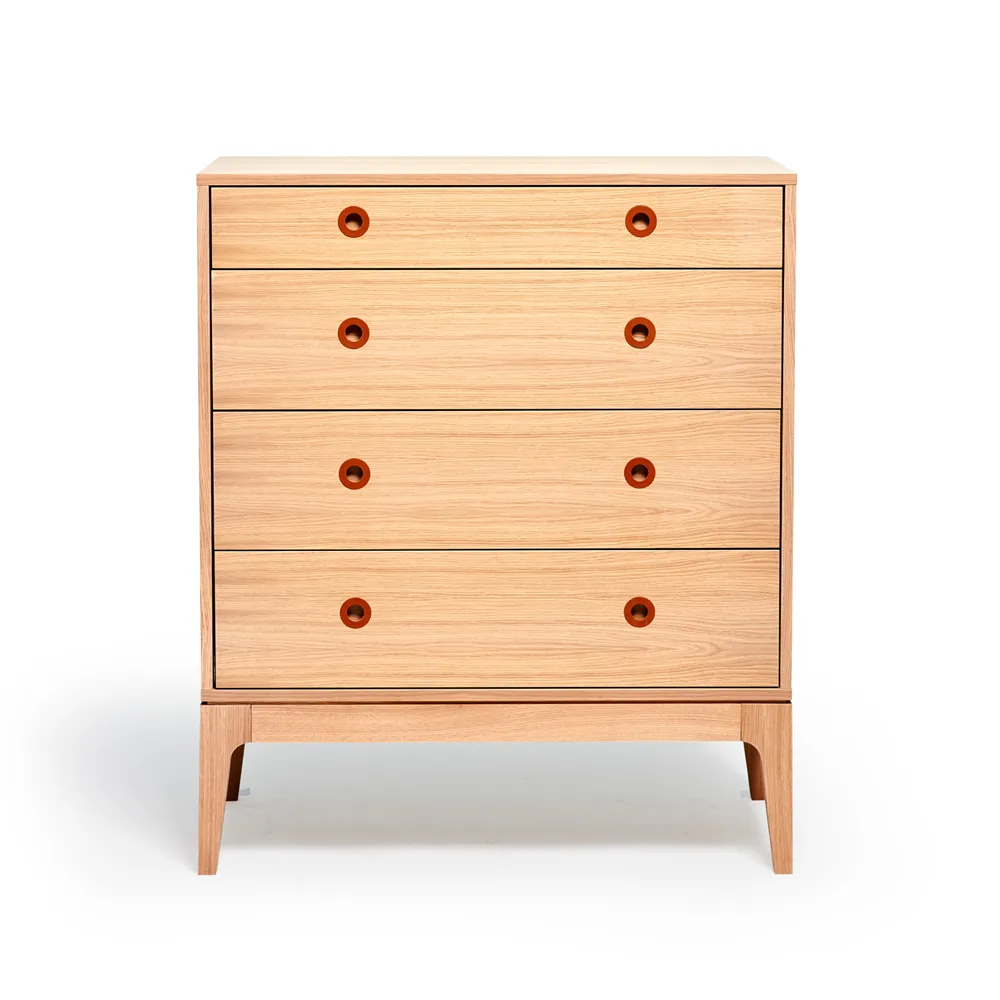 Höllviken chest of drawers, oak white pigmented, 4 drawers Mavis
