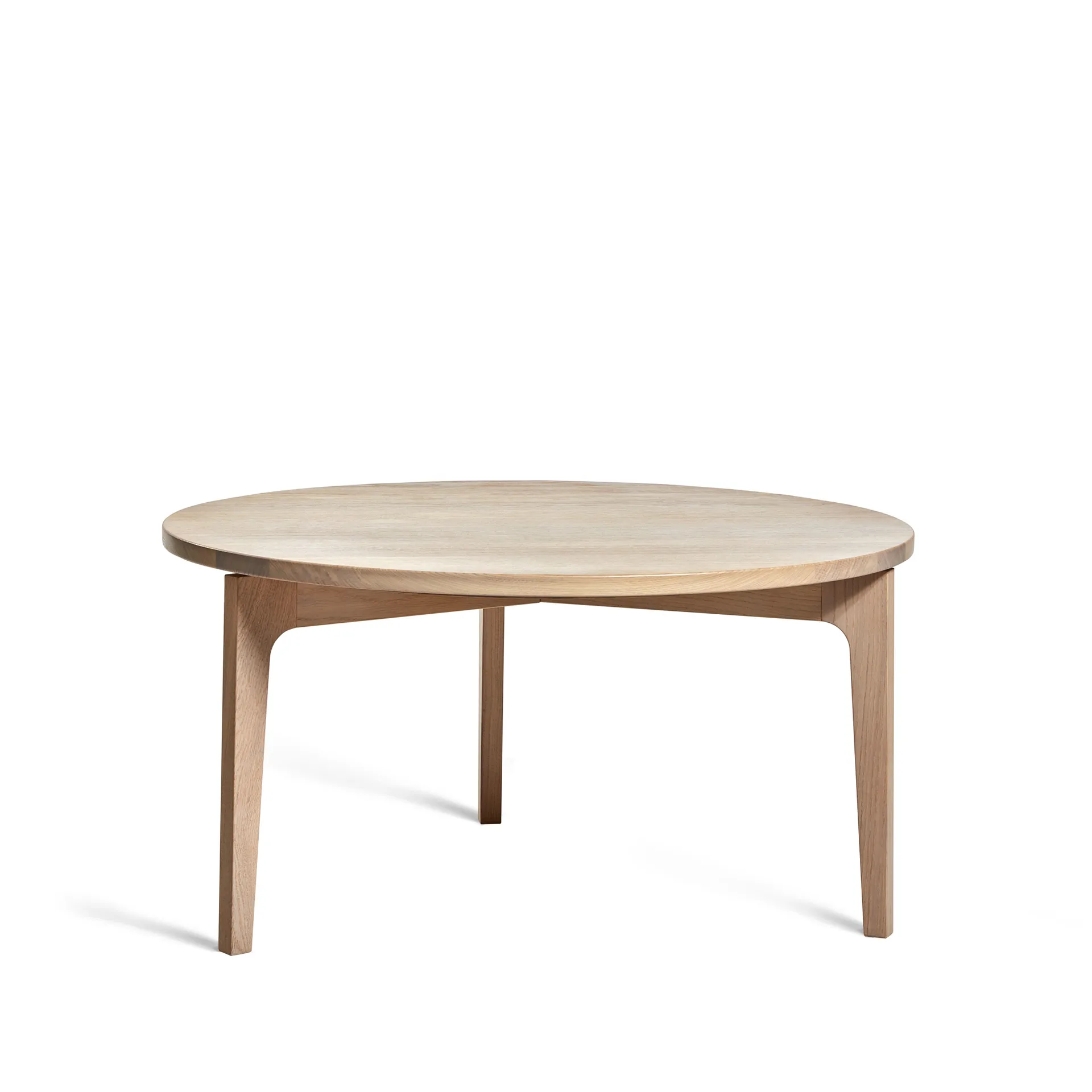 Höllviken coffee table Ø80 cm, oak white pigmented Mavis