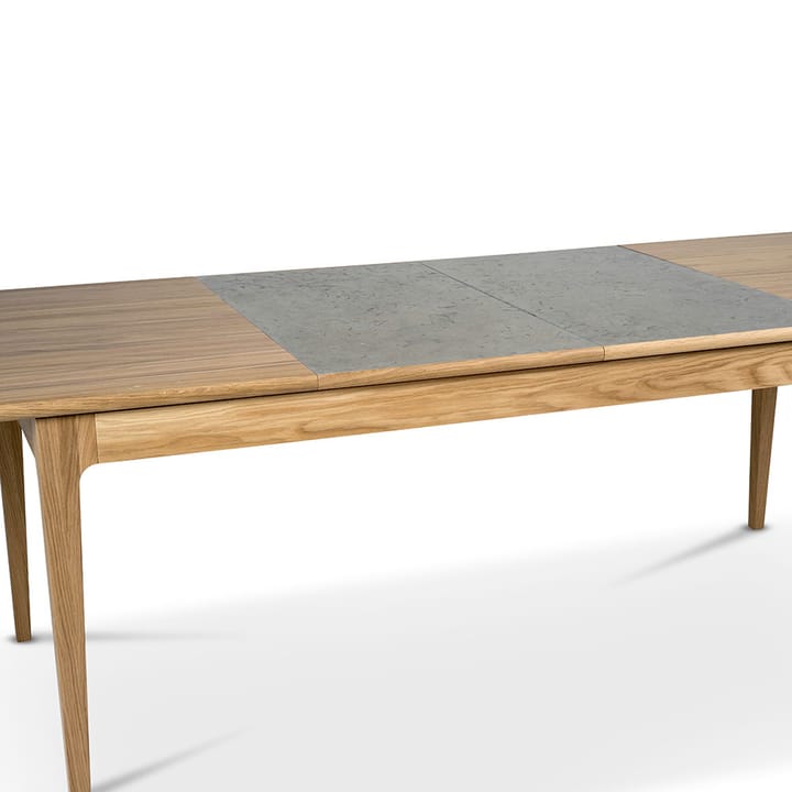 Höllviken dining table, oak, white pigmented matte lacquer Mavis
