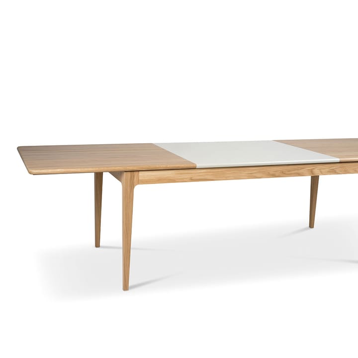 Höllviken dining table, oak, white pigmented matte lacquer Mavis