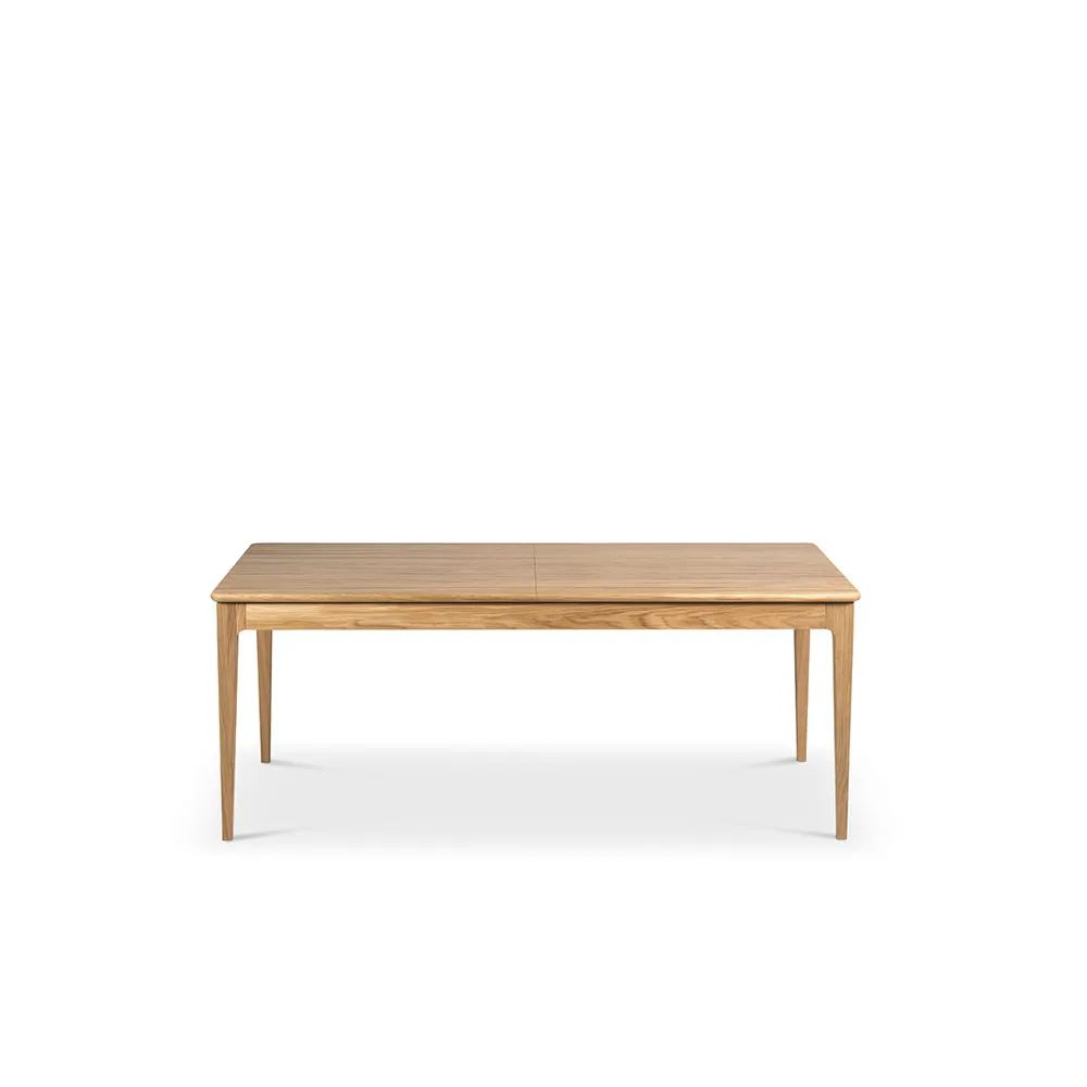 Höllviken dining table, oak, white pigmented matte lacquer Mavis
