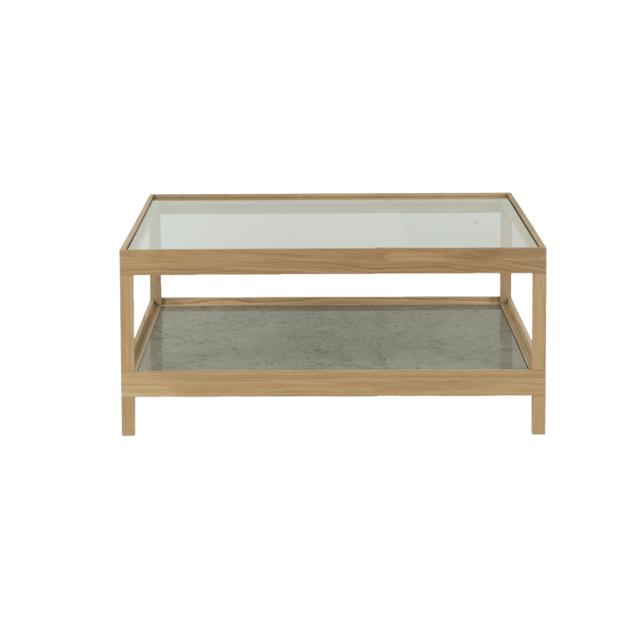 Ima coffee table 90x90 cm - White pigmented, matte lacquered oak, limestone - Mavis