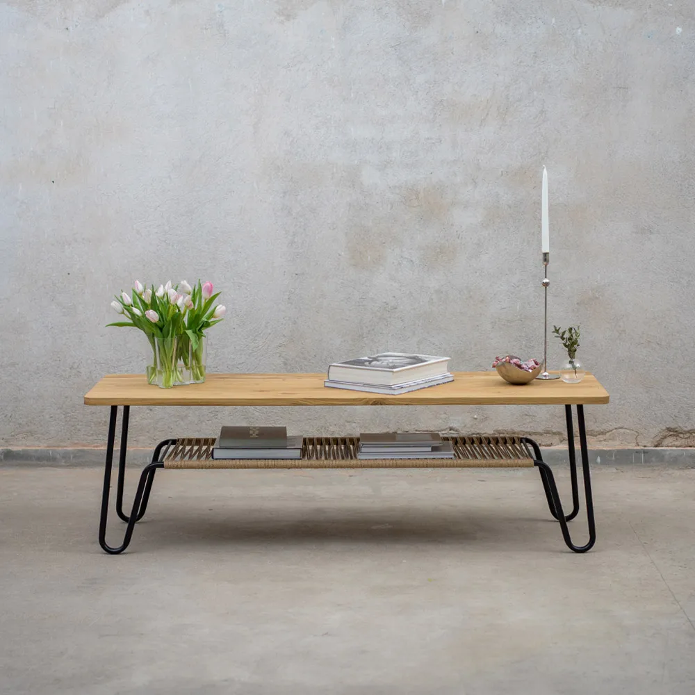 Marcel coffee table, oak oil rustic, 140x70 Mavis