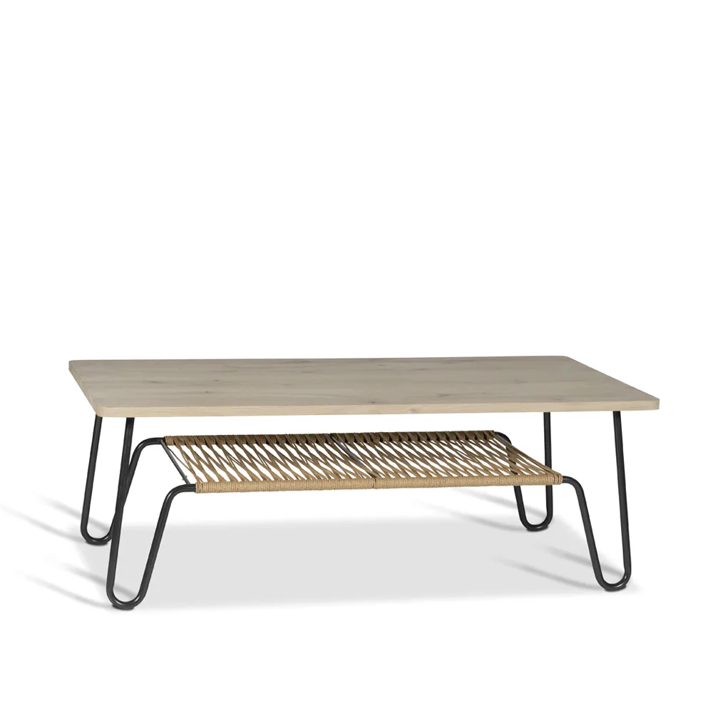 Marcel coffee table, oiled rustic oak, 140x70 Mavis