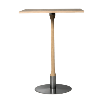Red bar table 70x70 cm - White-pigmented matte lacquered oak - Mavis