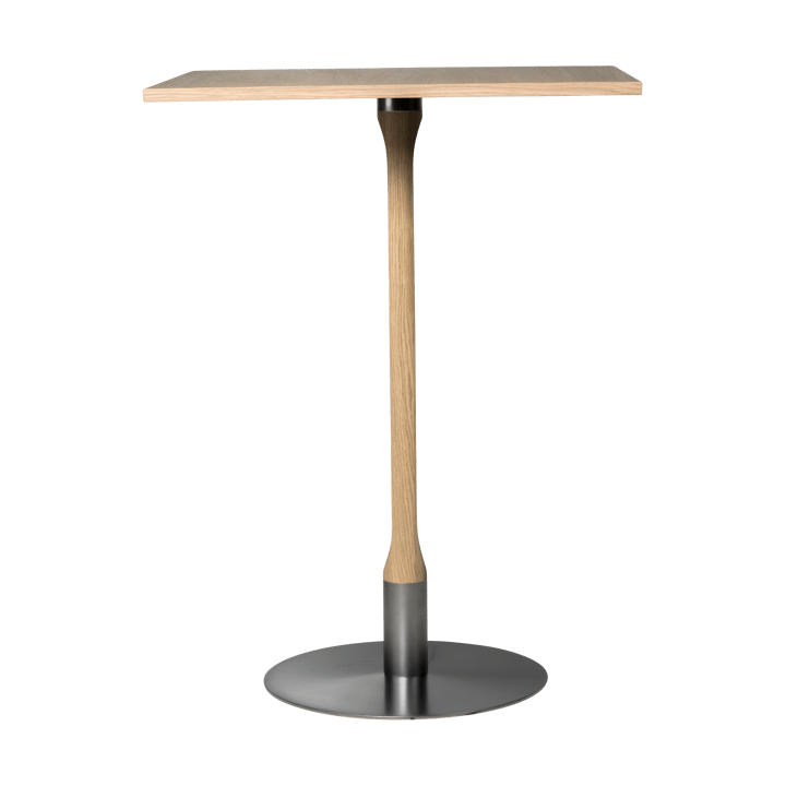 Red bar table 70x70 cm, White-pigmented matte lacquered oak Mavis