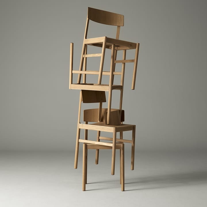 Red chair, Black stained ash Mavis