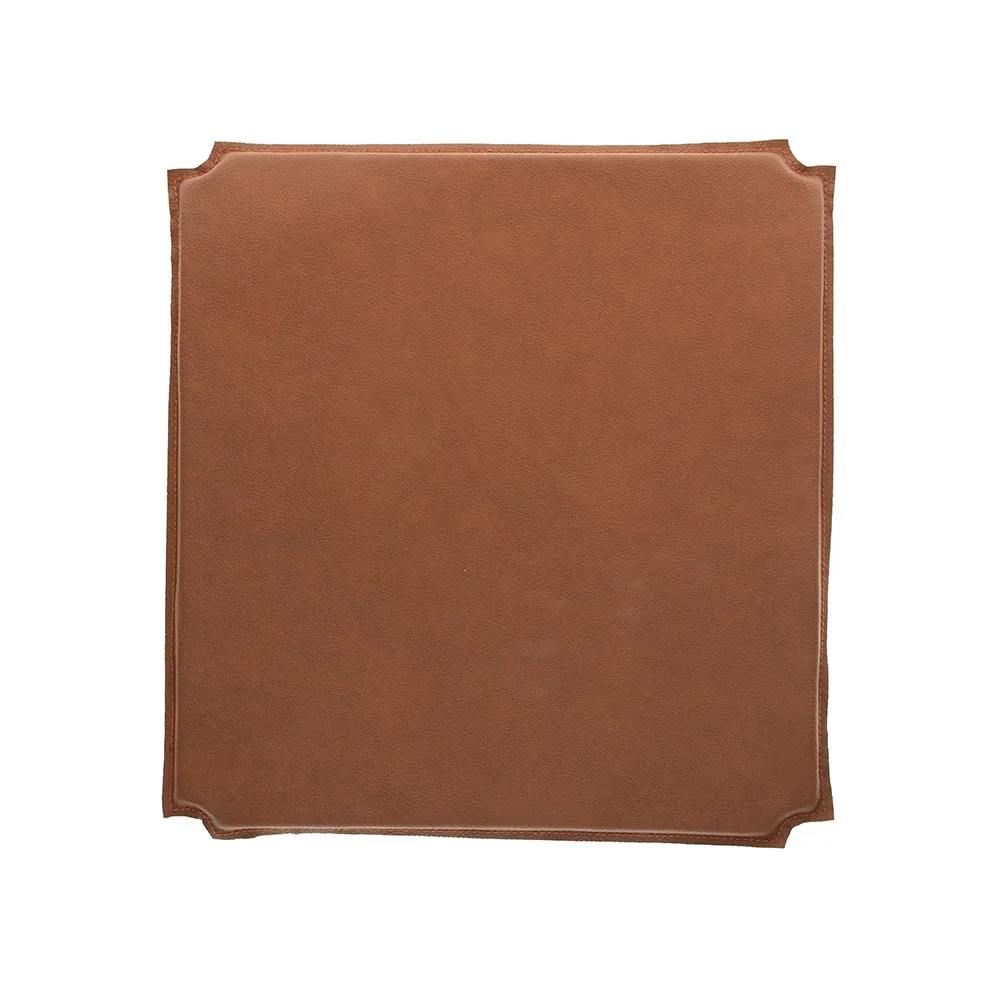 Red chair seat, leather cognac Mavis