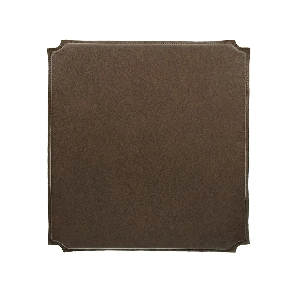 Red chair seat, leather mocca Mavis