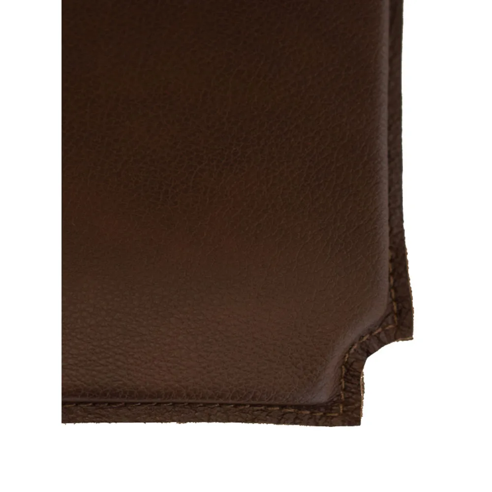 Red chair seat, leather mocca Mavis