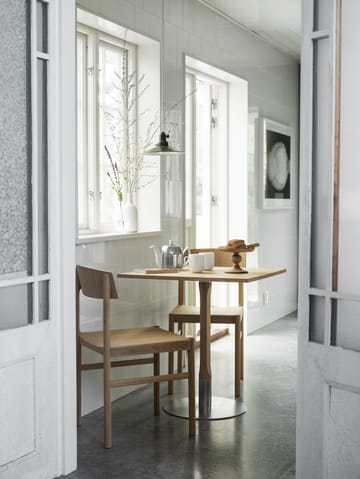 Red chair - White pigmented matte lacquered oak - Mavis