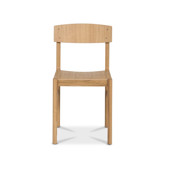 Red chair - White pigmented matte lacquered oak - Mavis
