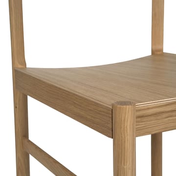 Red chair - White pigmented matte lacquered oak - Mavis