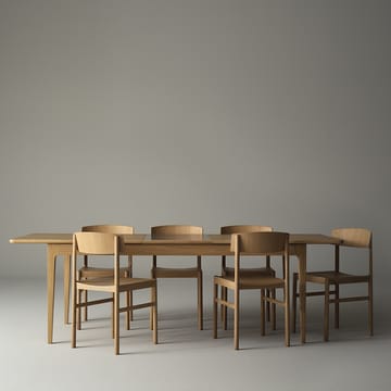 Red chair - White pigmented matte lacquered oak - Mavis