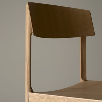 Red chair - White pigmented matte lacquered oak - Mavis