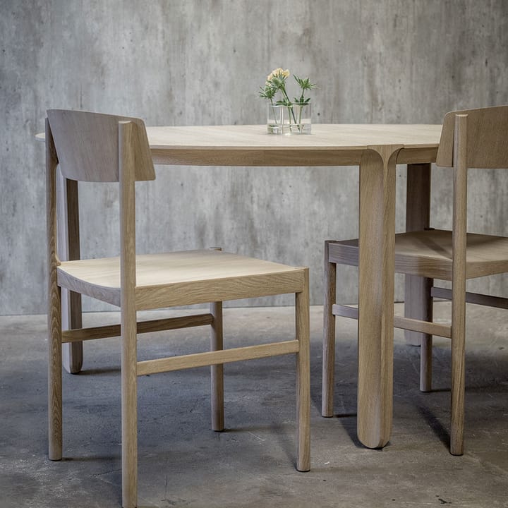 Red chair, White waxed oak Mavis