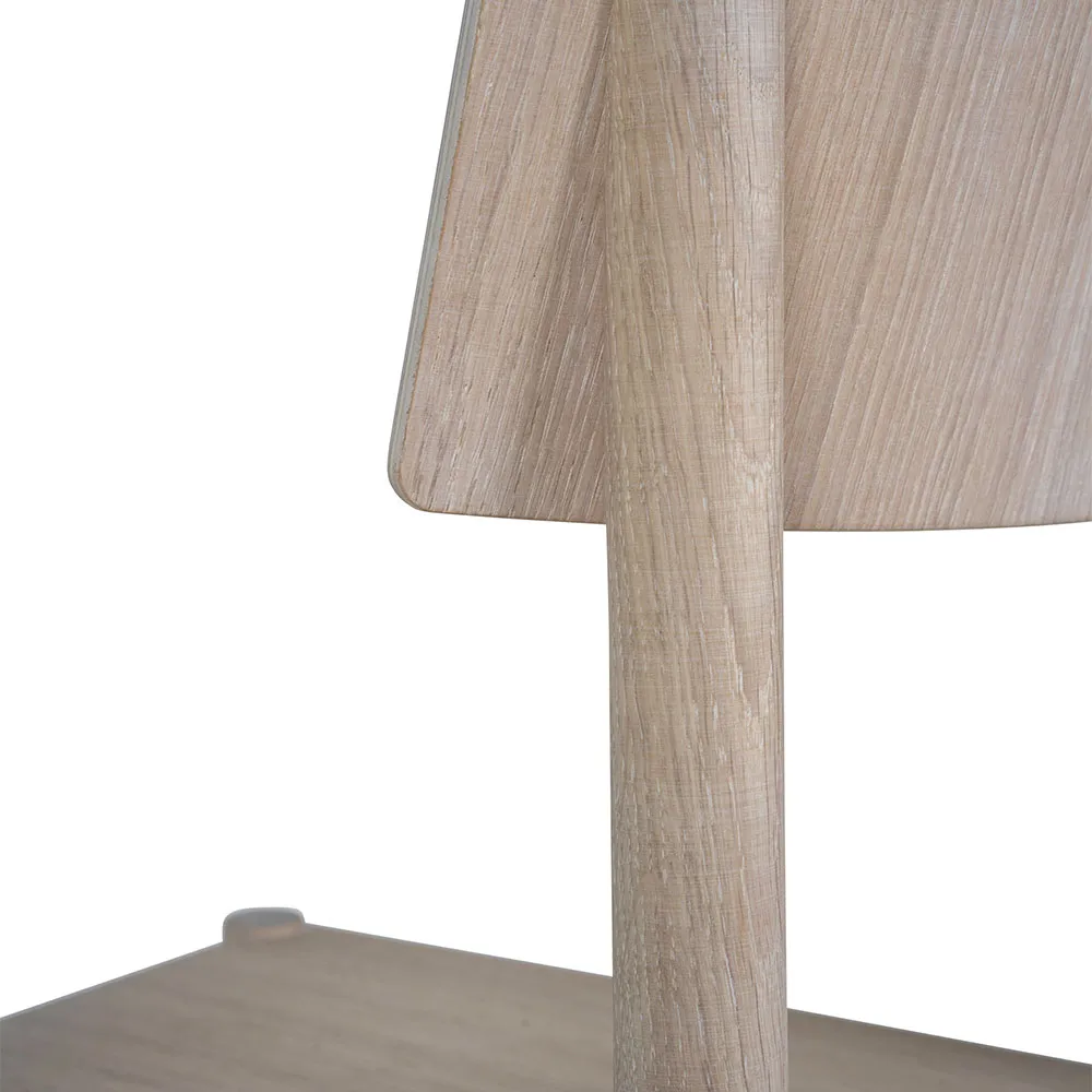 Red chair, White waxed oak Mavis