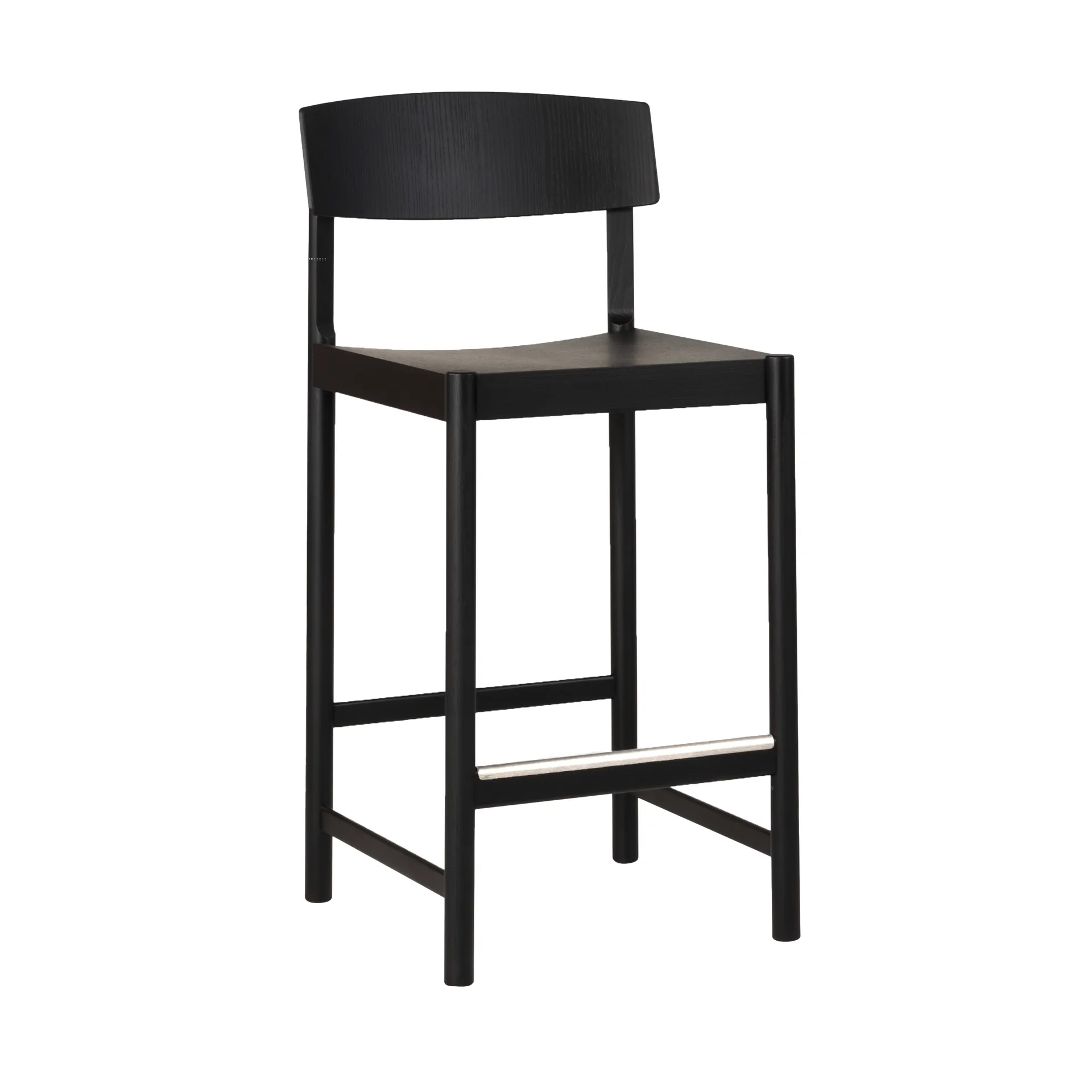 Rod barstool 65 cm, Black stained ash Mavis