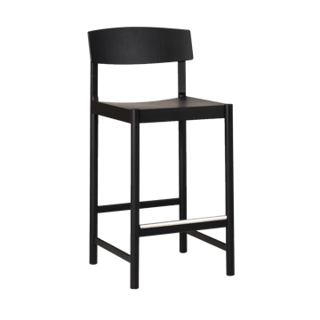 Rod barstool 65 cm - Black stained ash - Mavis