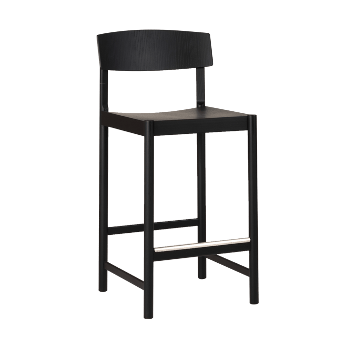 Rod barstool 65 cm, Black stained ash Mavis