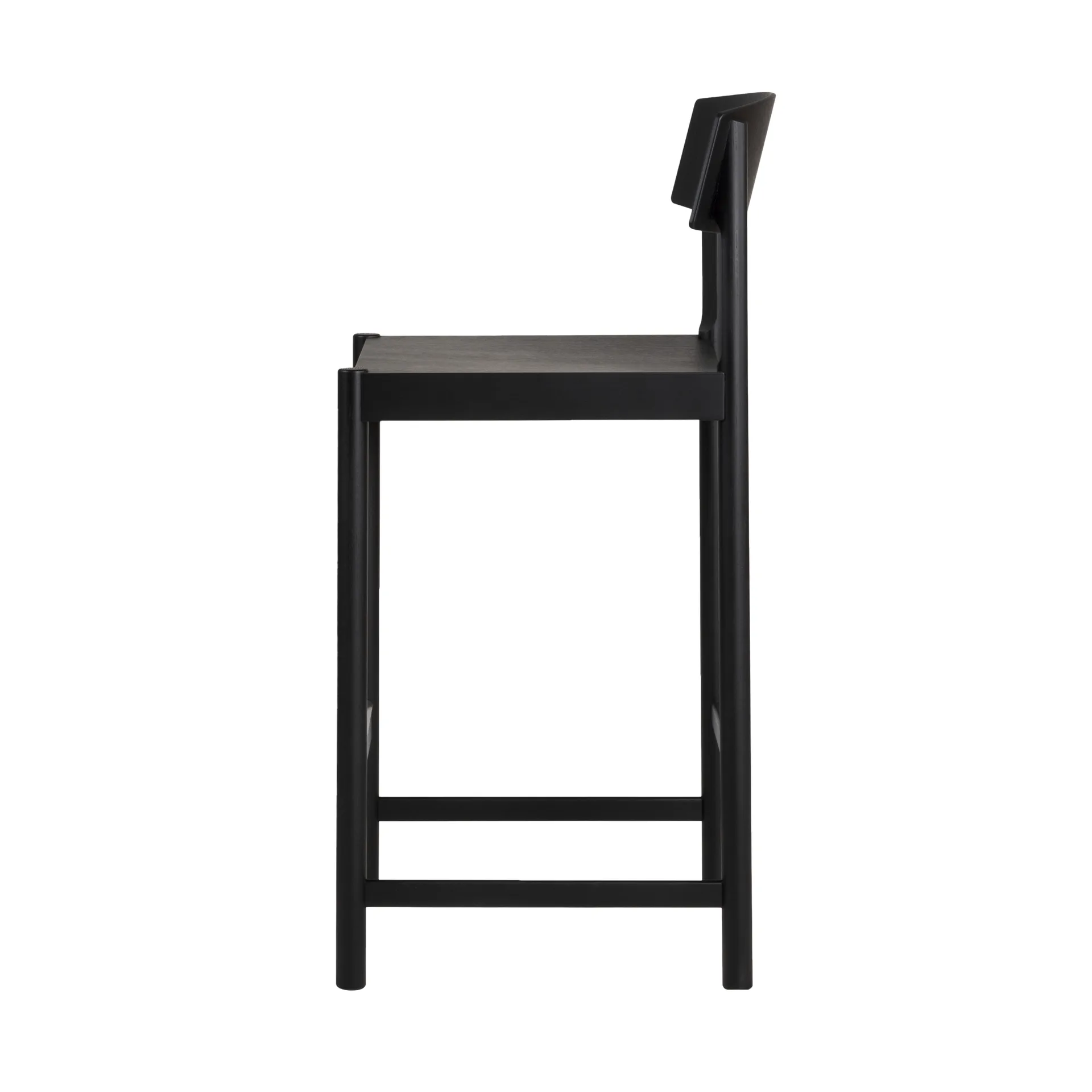 Rod barstool 65 cm, Black stained ash Mavis