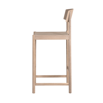 Rod barstool 65 cm - White waxed oak - Mavis