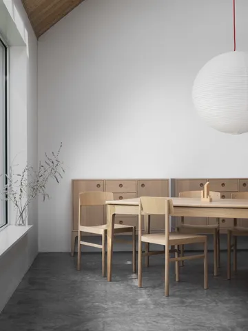 Rod chair - White pigmented matte lacquered oak - Mavis