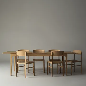 Rod chair - White pigmented matte lacquered oak - Mavis