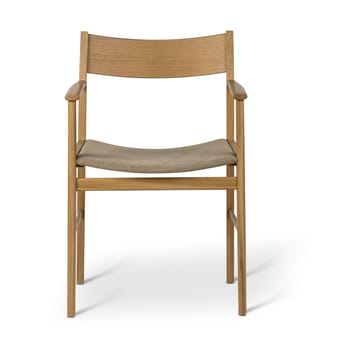 Siza armchair - White pigmented oak-linen seat - Mavis