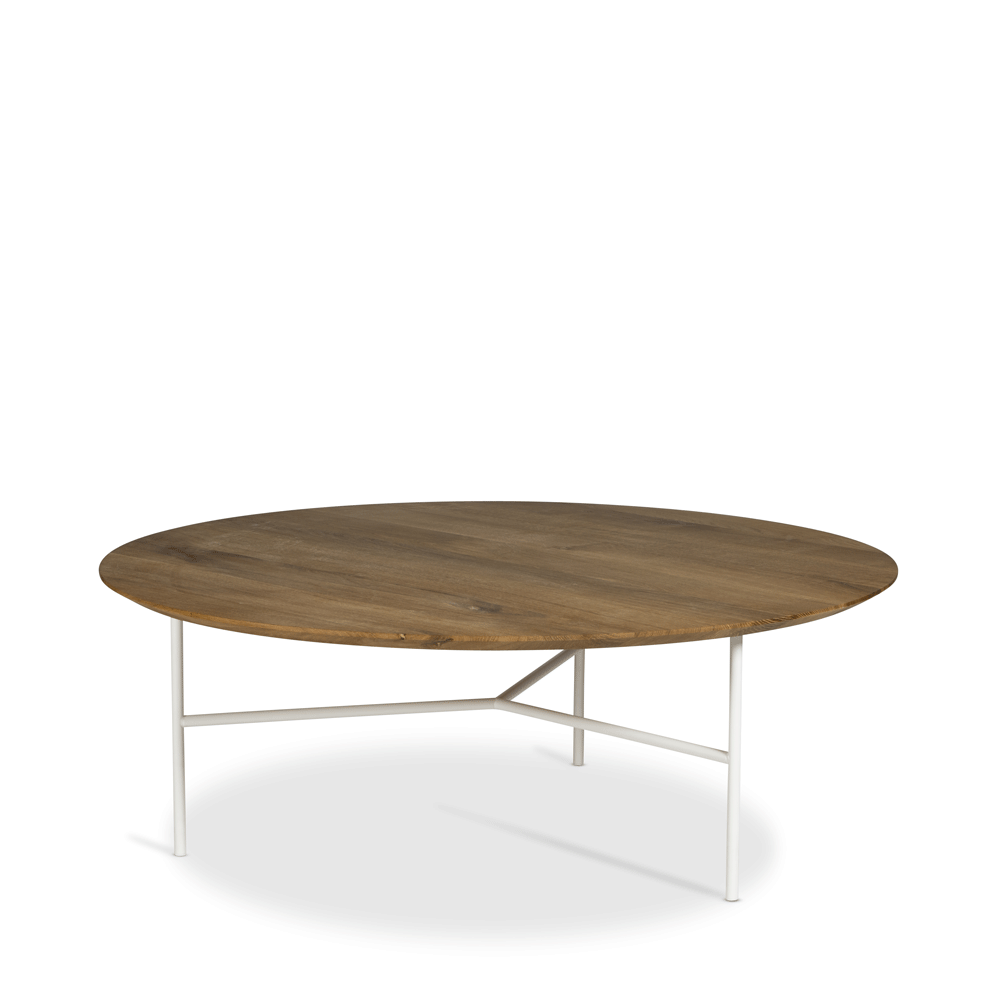 Mavis Tribeca coffee table oak oil rustic, white legs, o110