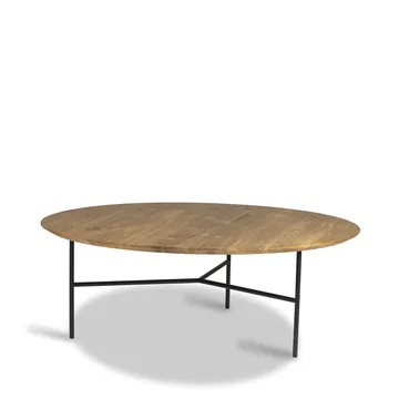 Tribeca coffee table - oak oiled rustic, black legs, ø110 - Mavis