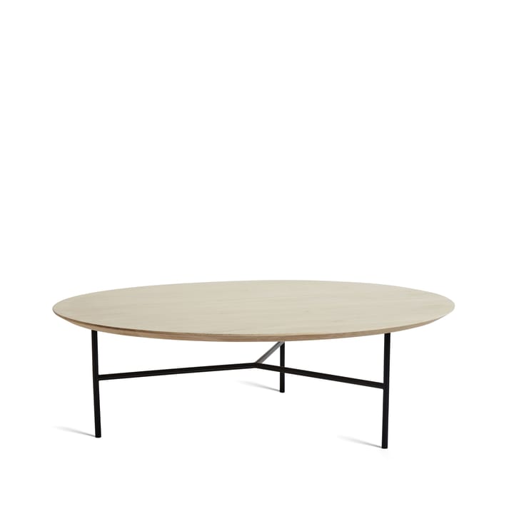 Tribeca coffee table - oak soap-treated rustic, black legs, ø110 - Mavis