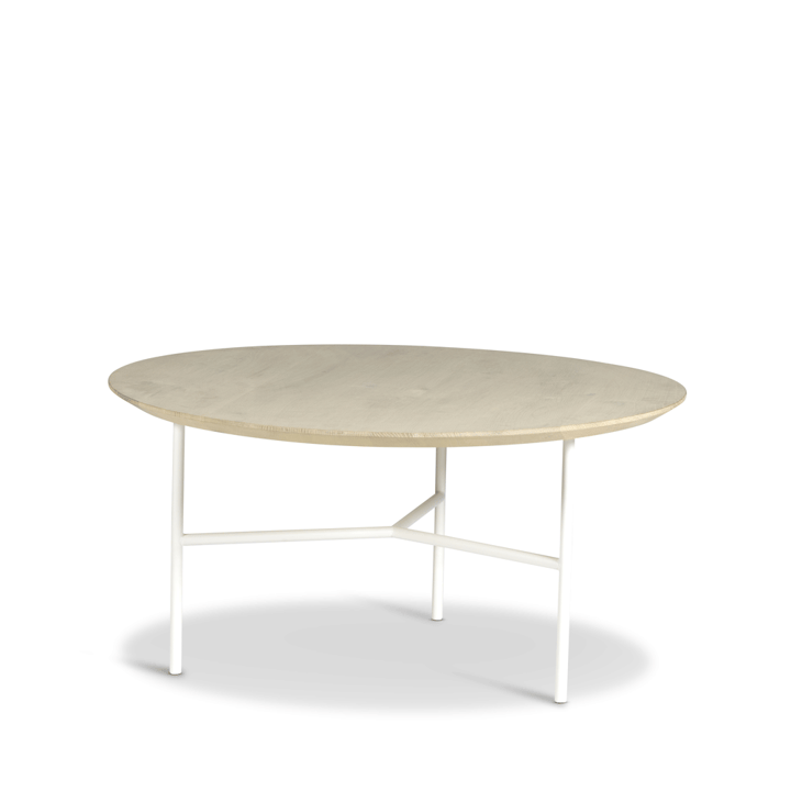 Tribeca coffee table - oiled oak rustic, white legs, ø80 - Mavis