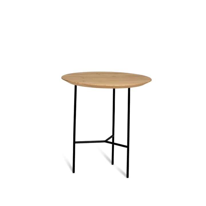 Tribeca side table - oak lacquer, black legs, ø47 cm - Mavis