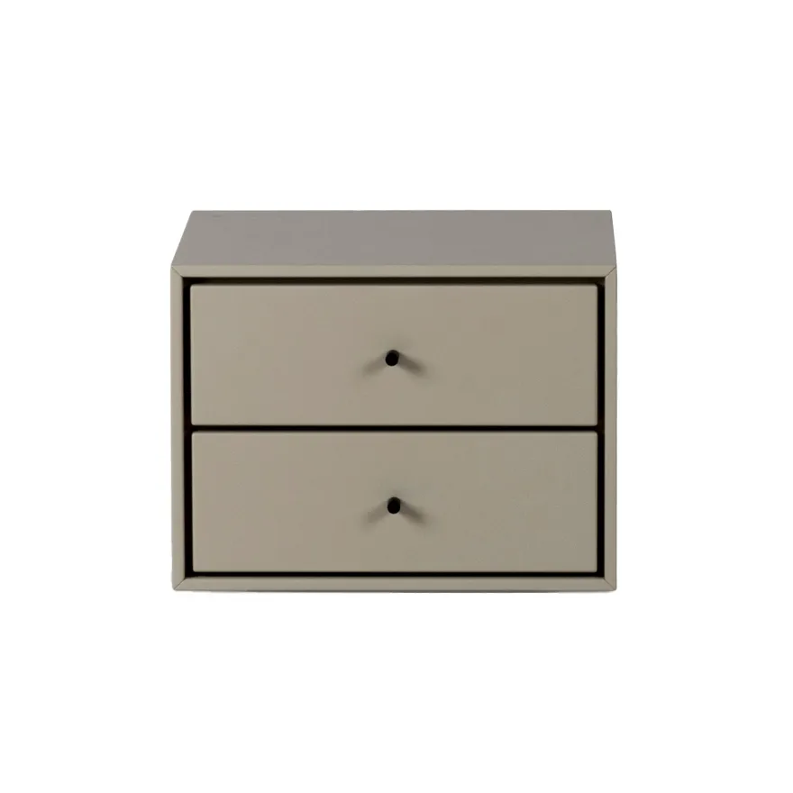 Volt bedside table wall-mounted, Beige-black Mavis