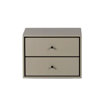 Volt bedside table wall-mounted - Beige-black - Mavis
