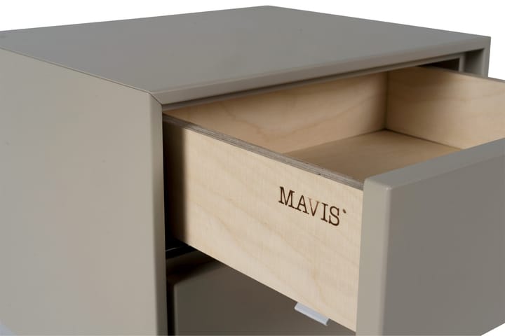 Volt bedside table wall-mounted, Beige-black Mavis