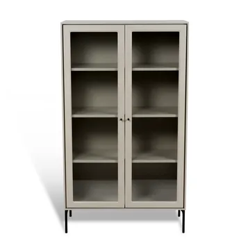 Volt display cabinet 130 cm beige - Details in black - Mavis