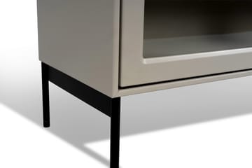 Volt display cabinet 130 cm beige - Details in black - Mavis