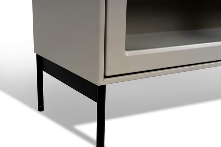 Volt display cabinet 130 cm beige, Details in black Mavis