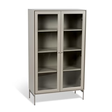 Volt display cabinet 130 cm beige - Details in stainless steel - Mavis