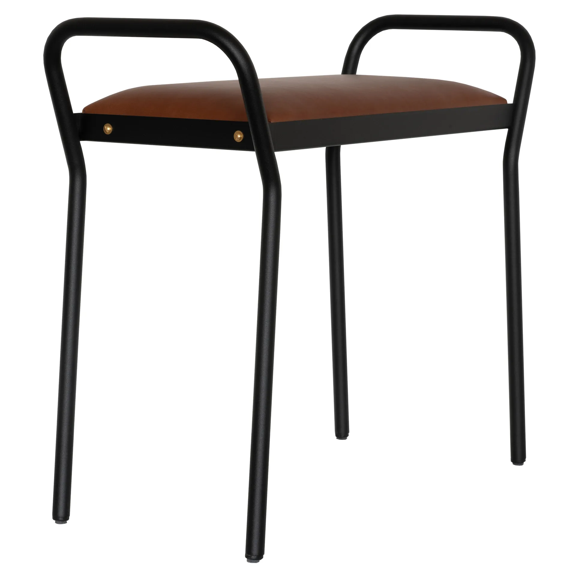 Anyone stool, Black-vintage cognac Maze