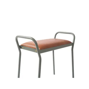 Anyone Stool - green grey/vintage cognac - Maze