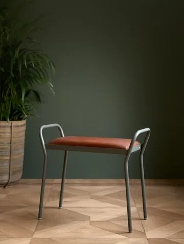 Anyone Stool - green grey/vintage cognac - Maze