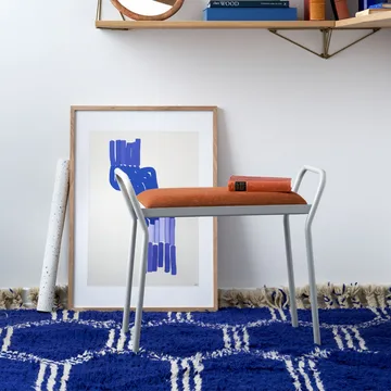 Anyone Stool - green grey/vintage cognac - Maze