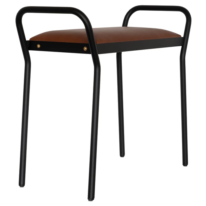 Around stool - Black-vintage cognac - Maze