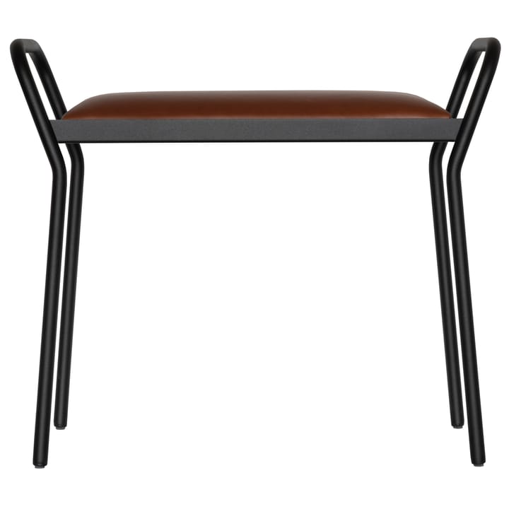 Around stool - Black-vintage cognac - Maze