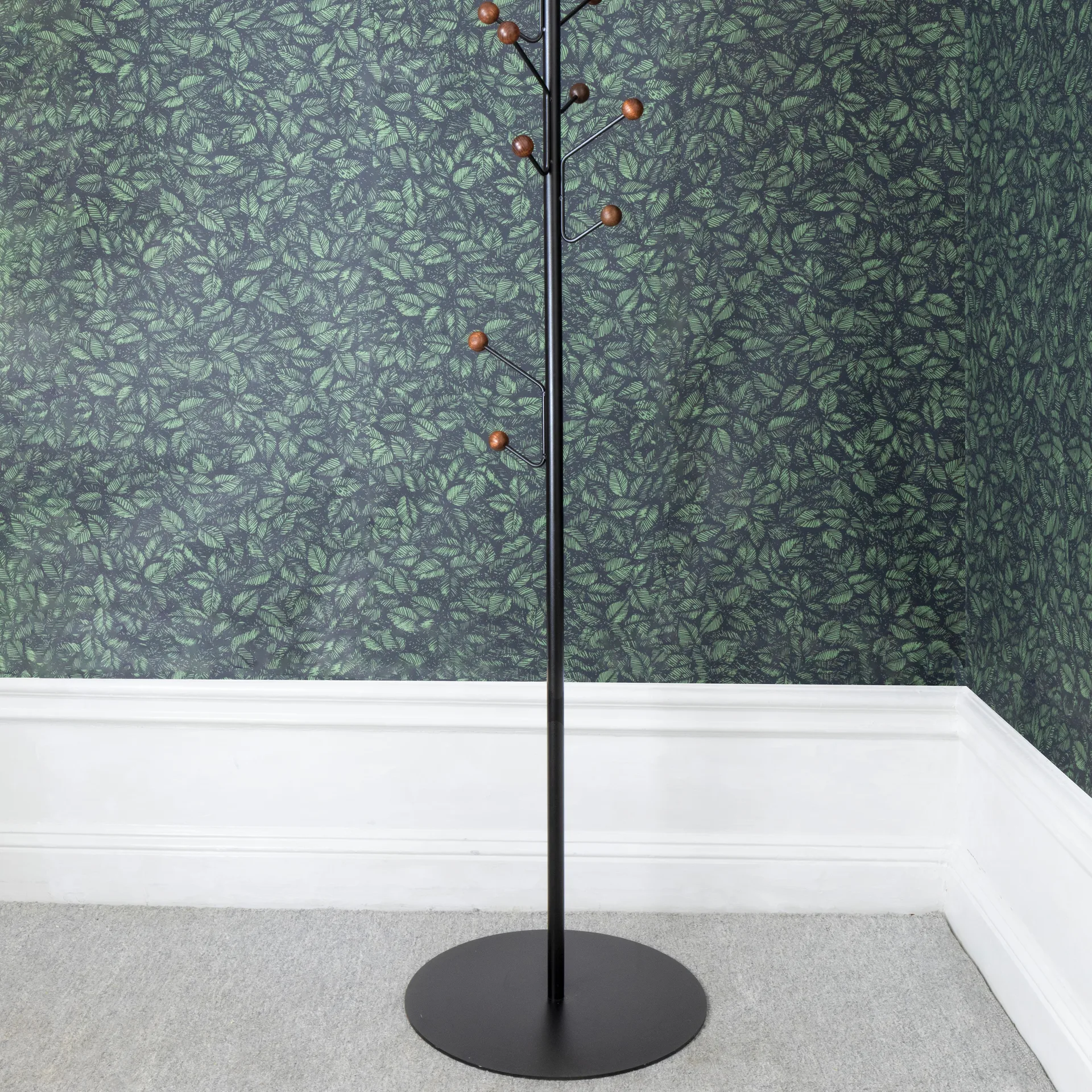 Bill Floor clothes hanger, Black-dark brown Maze